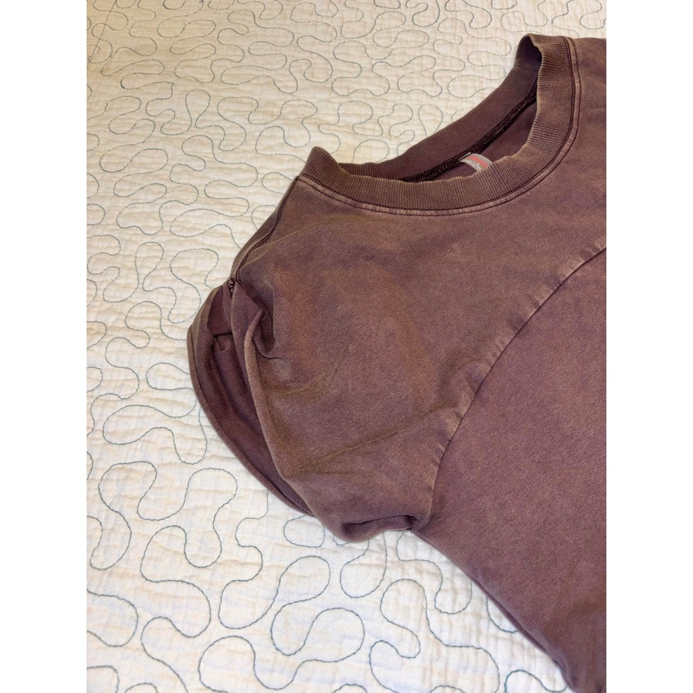 Free People Movement Crossover Top Dark Espresso Brown Size Medium - Picture 3 of 6